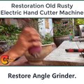 Restoration Old Rusty Electric Hand Cutter Machine - Restore Angle Grinder.