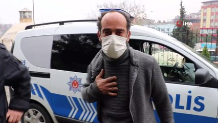 Alkollü vatandaşın bayrak nöbeti kısa sürdü