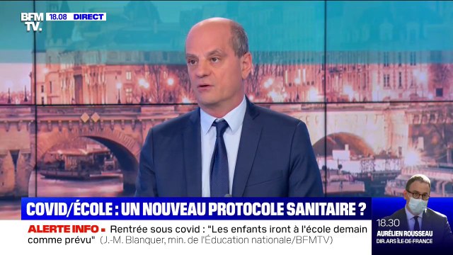 Jean-Michel Blanquer sur le protocole sanitaire dans les écoles: Nous sommes capables d'ajustements dans le futur si nécessaire