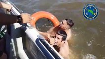 Guardacostas rescatan de morir ahogados a tres turistas en Caldera