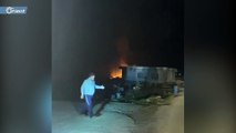 انفجارات ضخمة في مخازن الوقود على الحدود السورية اللبنانية