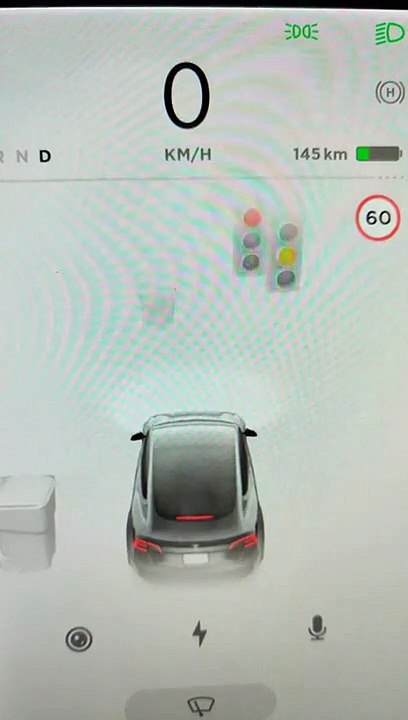 Une Tesla Model 3 confond un drapeau Coop avec un feu tricolore