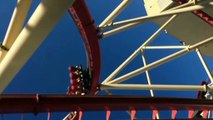 Stock Footage Red Roller Coaster Slow Motion