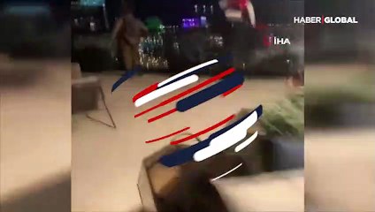 Otelin çatısından paraşütle atladılar