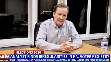 Data Analyst Bobby Piton Finds 520,000 FAKE LAST NAMES Voted For Biden in Pennsylvania