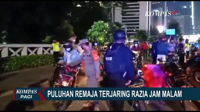 Terjaring Razia Jam Malam di Kawasan Sudirman, Puluhan Remaja Jalani Tes Cepat