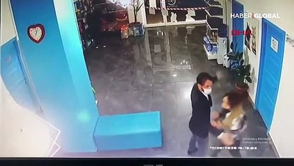 Veterinere yumruklu saldırı kamerada