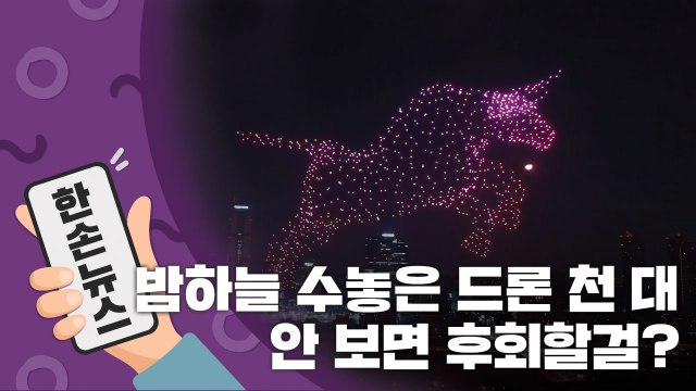 [15초 뉴스] 안 보면 후회할 걸요? 밤하늘 수놓은 '새해 드론 카운트다운' / YTN