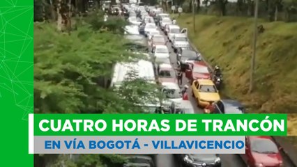 Monumental trancón de 5.000 vehículos en la vía Bogotá – Villavicencio