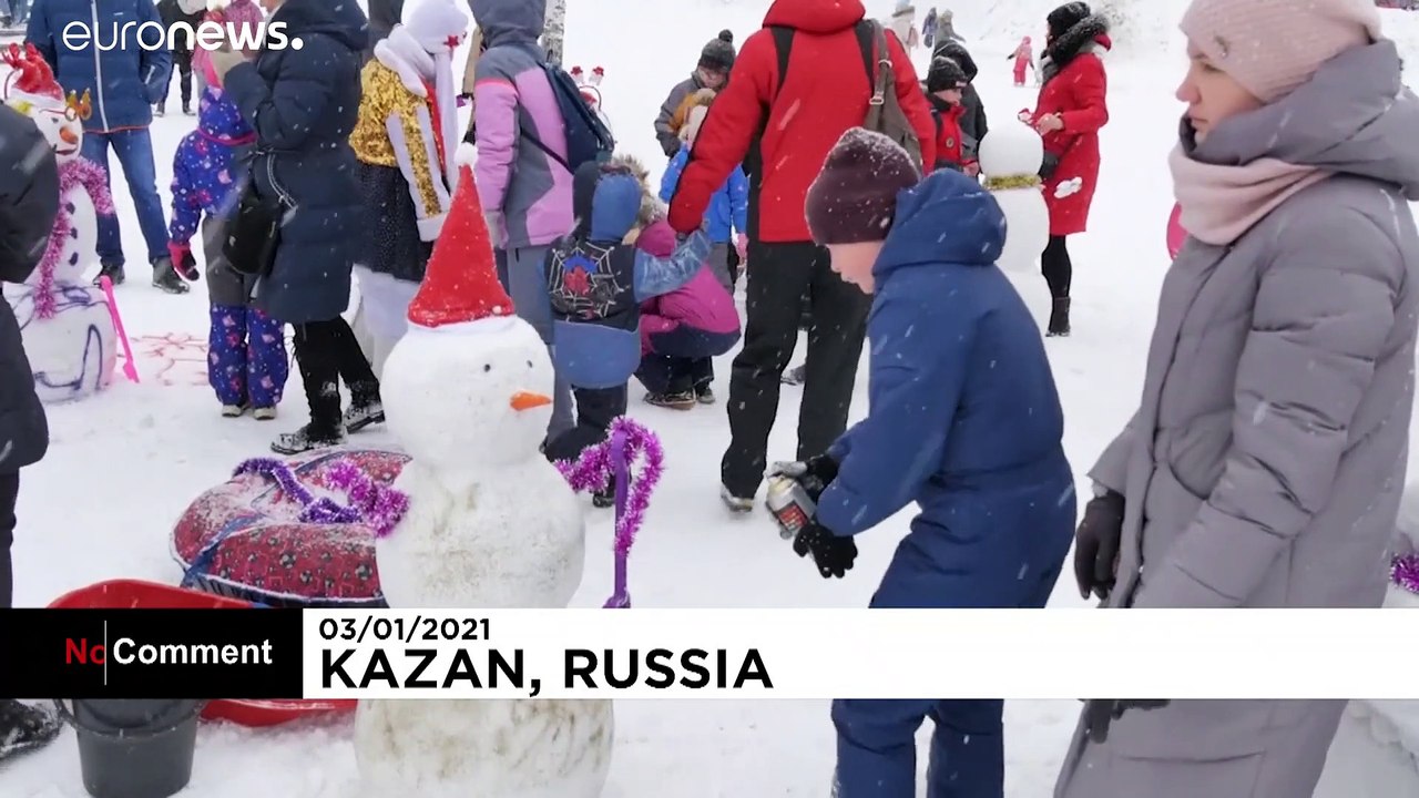 Festival in Kasan: Wer ist der schönste Schneemann?