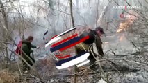 Rusya'da yeni yıl kutlamalarında atılan havai fişekler orman yangınına neden oldu