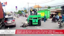 Xe máy và xe nâng va chạm với nhau trên QL1 khiến một người đàn ông tử vong