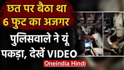 Viral Video: जान पर खेलकर Mumbai Police के Constable ने पकड़ा Python, देखें Video । वनइंडिया हिंदी