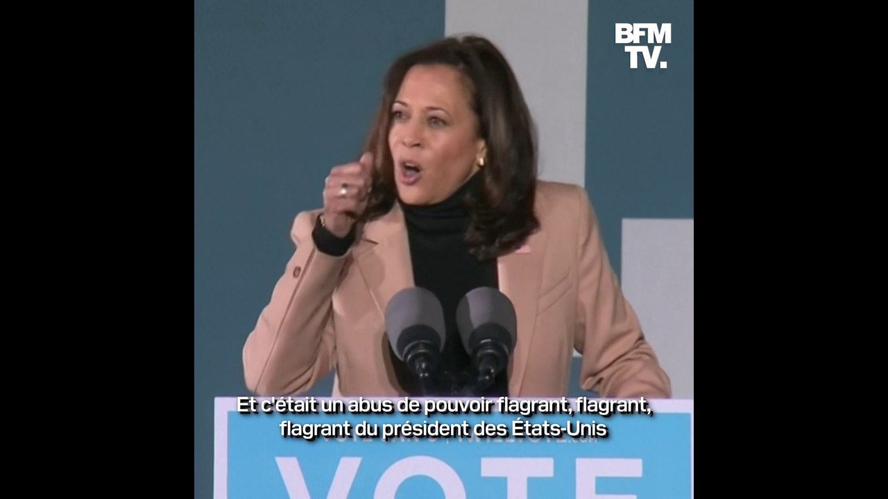 Pour Kamala Harris, l'enregistrement de Donald Trump faisant pression sur un responsable électoral de Géorgie est "la voix du désespoir"
