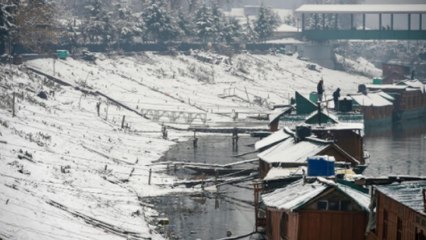 Fresh snowfall drapes areas of Kashmir in white