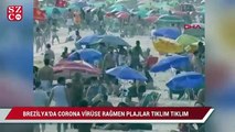 Brezilya'da corona virüs tehdidine rağmen plajlar tıklım tıklım