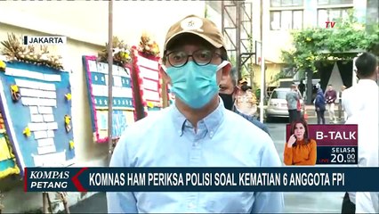 Komnas HAM Periksa Polisi Soal Penembakan Anggota FPI di Km 50 Tol Jakarta-Cikampek