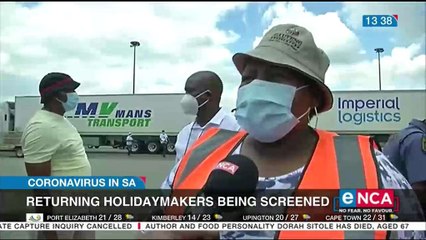 Returning holidaymakers being screened
