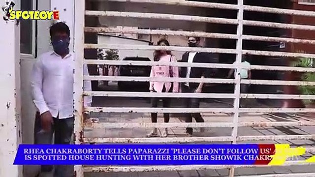 Rhea Chakraborty Tells Paparazzi 'Please Don't Follow Us' As She Spotted with Showik Chakraborty