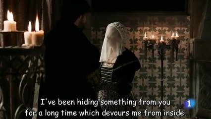 The new king confesses his love to Dowager Queen Eleanor (Carlos, rey emperador)