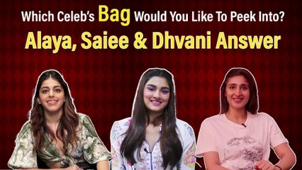 A Celeb’s Bag You Would Like To Peek Into I 3 Essentials I Alaya F, Saiee Manjrekar, Sharvari Answer