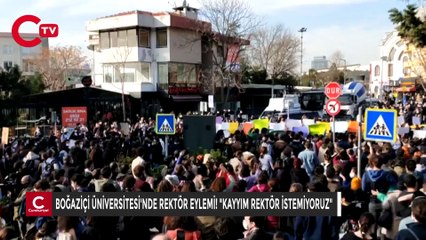 Boğaziçi Üniversitesi'nde büyük eylem! "Kayyım rektör istemiyoruz"