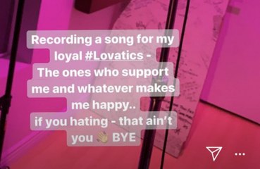 Demi Lovato is back in the studio!