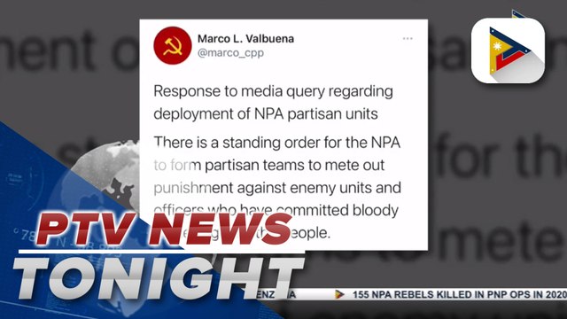 #PTVNewsTonight | Sison issues order for NPA to form SPARU team to avenge alleged atrocities vs. the people