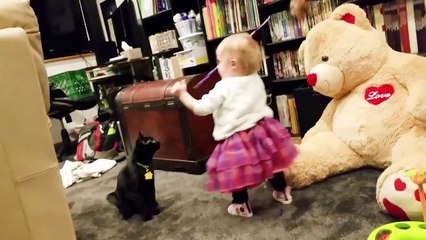 Baby and Cat Fun and Cute - Funny Baby Video