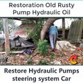 Restoration Old Rusty Pump Hydraulic Oil - Restore Hydraulic Pumps steering system Car