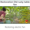 Restoration Old rusty table fan - Restoring electric fan