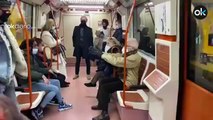 Discusión en el Metro por la mascarilla: “Que se tape la nariz c***”