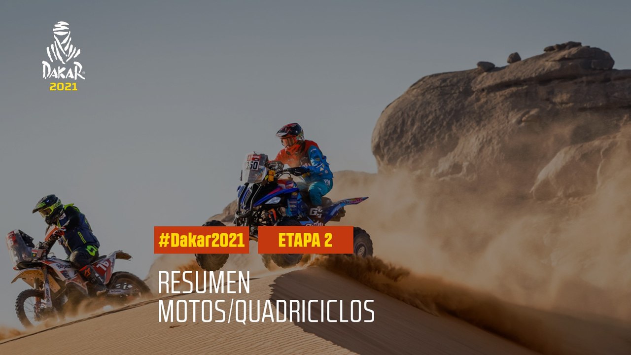 #DAKAR2021 - Etapa 2 - Bisha / Wadi Ad-Dawasir - Resumen Moto/Quadriciclos