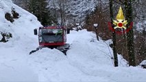 Seren del Grappa (BL) - Neve, evacuata famiglia isolata (04.01.21)
