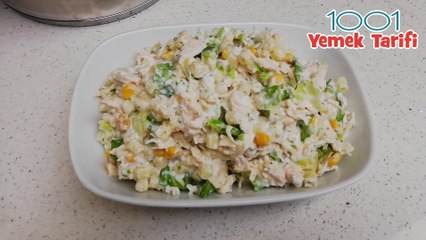 ✅GARANTİLİ: Tavuklu Diyet Salatası Tarifi (Makarnalı ve Yoğurtlu)