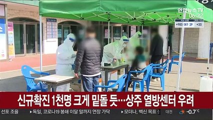 신규확진 1천명 크게 밑돌 듯…상주 열방센터발 확산