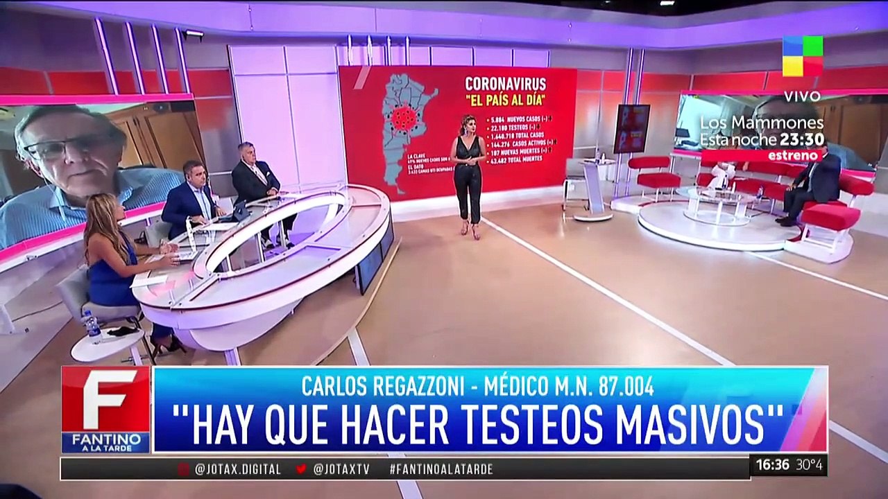 Dr. Carlos Regazzoni: "Hay que hacer testeos masivos"