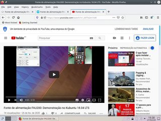 Fonte de alimentação FAU200: Adenda ao vídeo de demonstração
