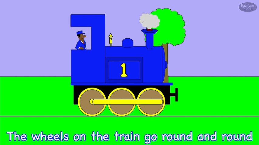 Wheels On The Train | TRAIN SONG | Rainbow Rabbit Songs