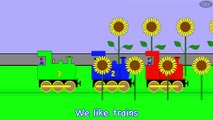 Trains, Trains We Like Trains | TRAIN SONG | Rainbow Rabbit Songs