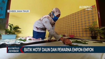 Batik Motif Daun dengan Pewarna Alami Empon-Empon