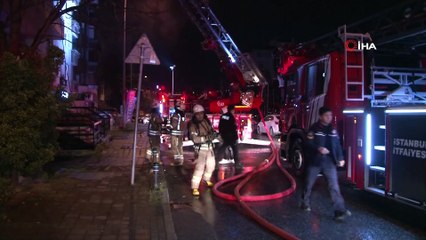 Beykoz'da 4 katlı binada korkutan yangın