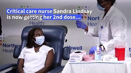 America's first vaccinated nurse receives second dose of vaccine