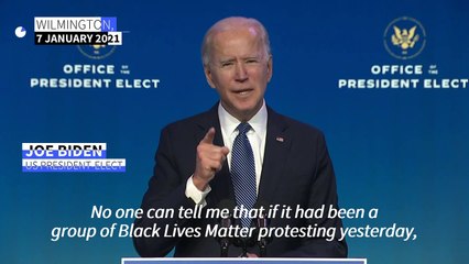 Biden says anti-racism protesters treated 'very differently' by police