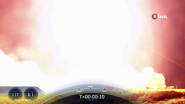 Türksat 5A uydusunun uzaya fırlatıldığı an