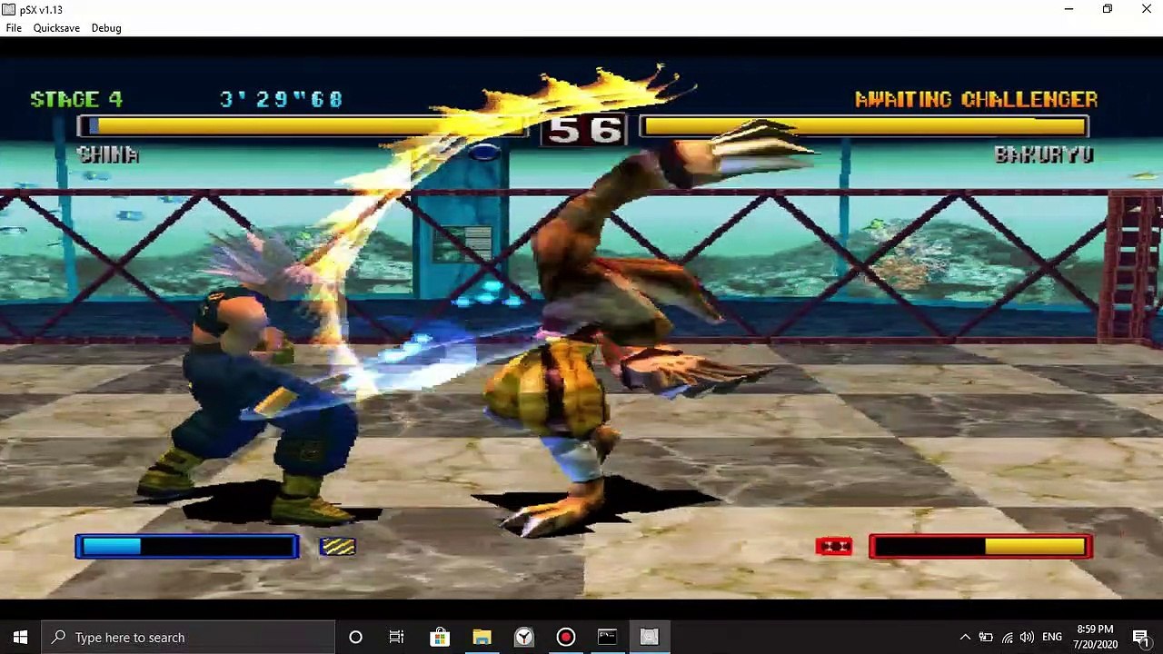 Shina(The Leopard) defeats Bakuryu(The Mole) (#1) - Bloody Roar 2