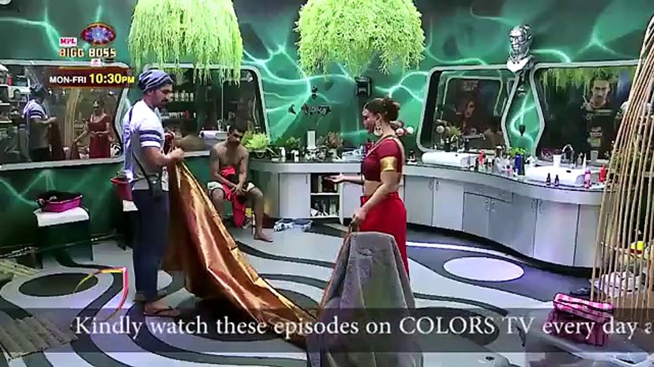 Bigg Boss 14 spoiler alert Day 81 Abhinav Shukla makes Rakhi Sawant wear a saree