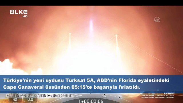 Türkiye için tarihi anlar... Türksat 5A uydusu fırlatıldı!