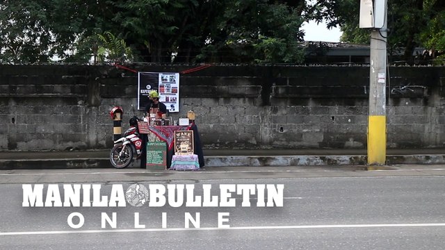 Artisan coffee maker sells coffee along the street in Lanang area of Davao