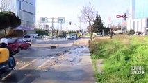 Patlayan isale hattı borusu trafiği felç etti | Video